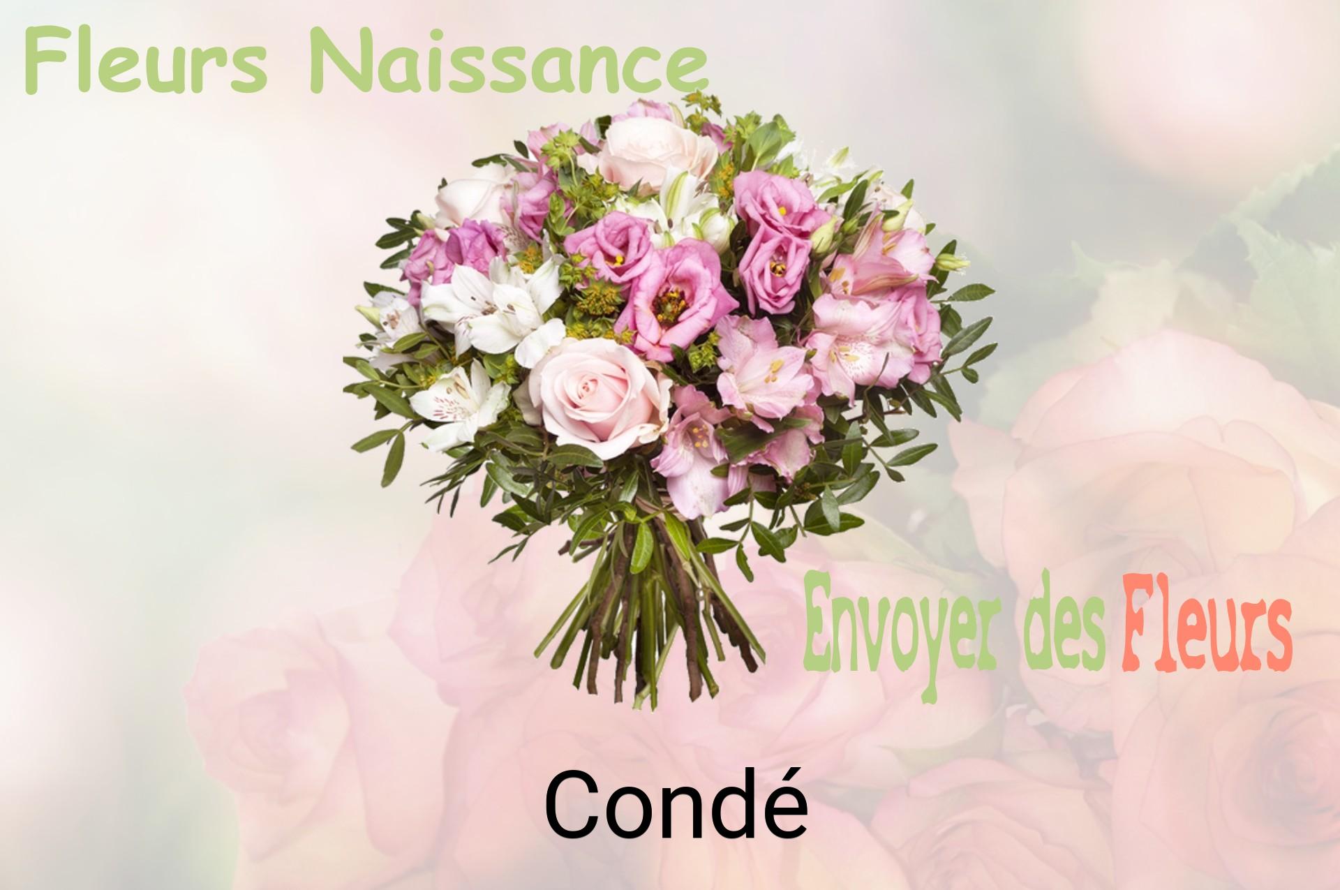 Bouquet de fleurs de naissance livré à Condé