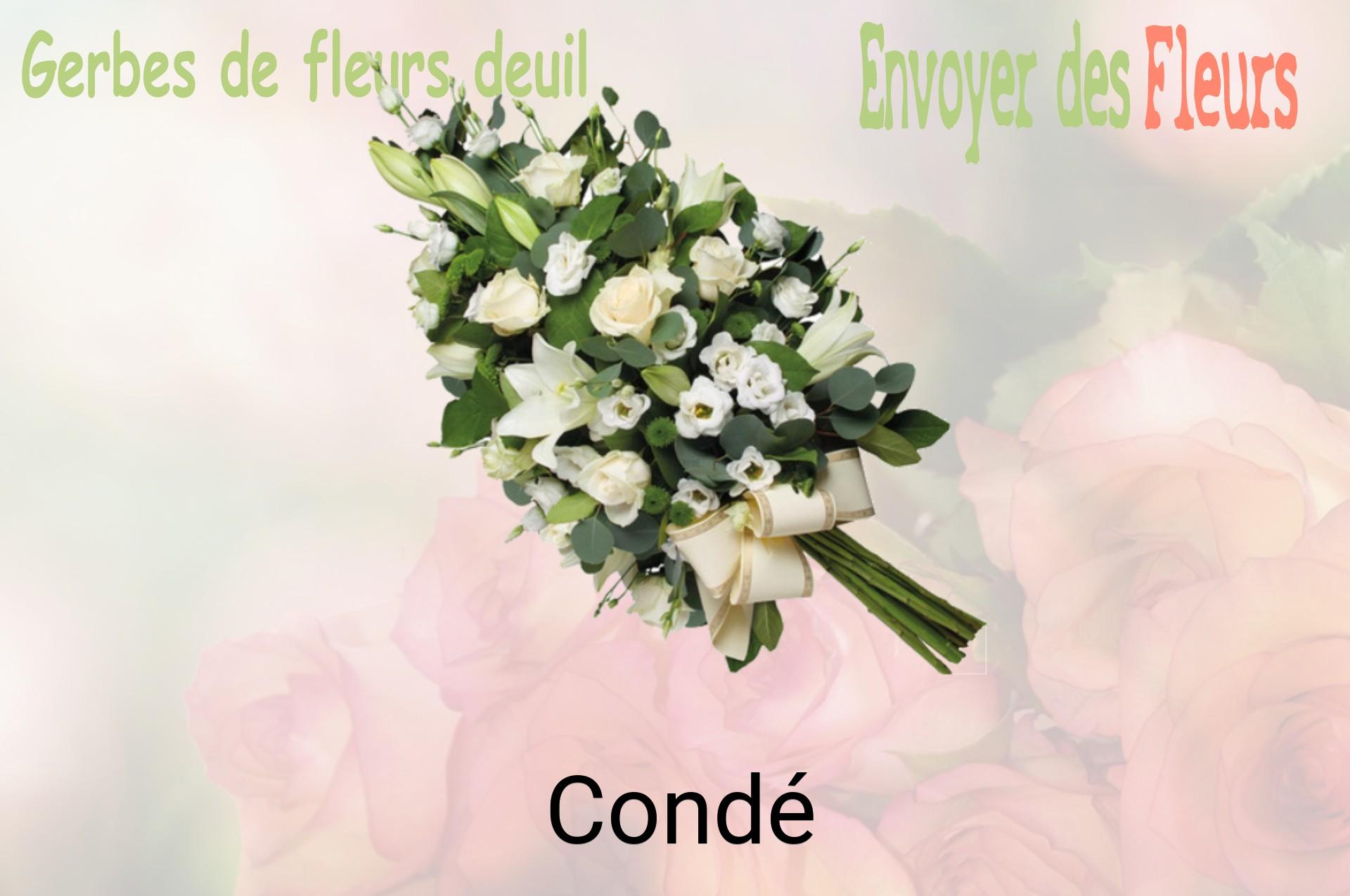 Gerbe de fleurs de deuil livrée à Condé
